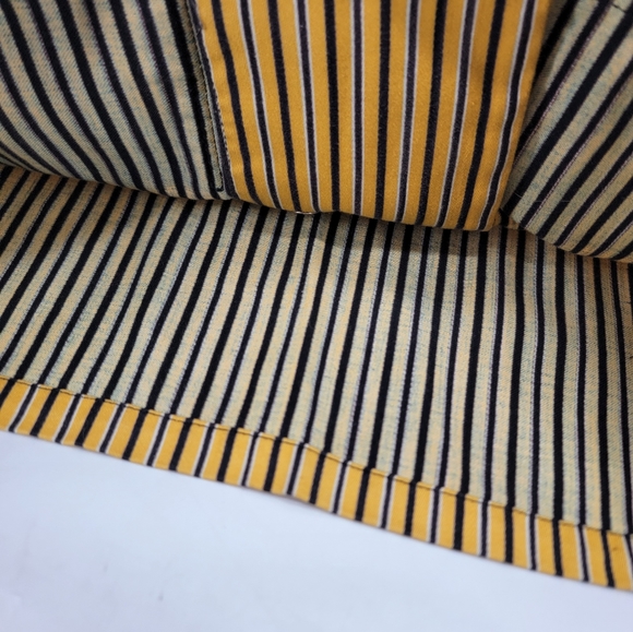 Vintage Yellow Navy Blue Striped Horseshoe Button Western Blazer Girls Size 6 - Picture 5 of 14